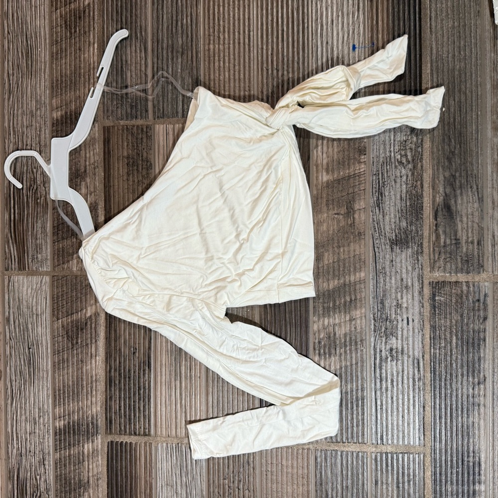 Final Touch Off-Shoulder Cream Blouse